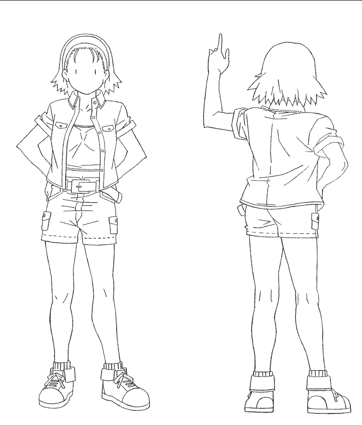 女子高生 GIRL'S-HIGH 动画资料设定线稿集[69P]