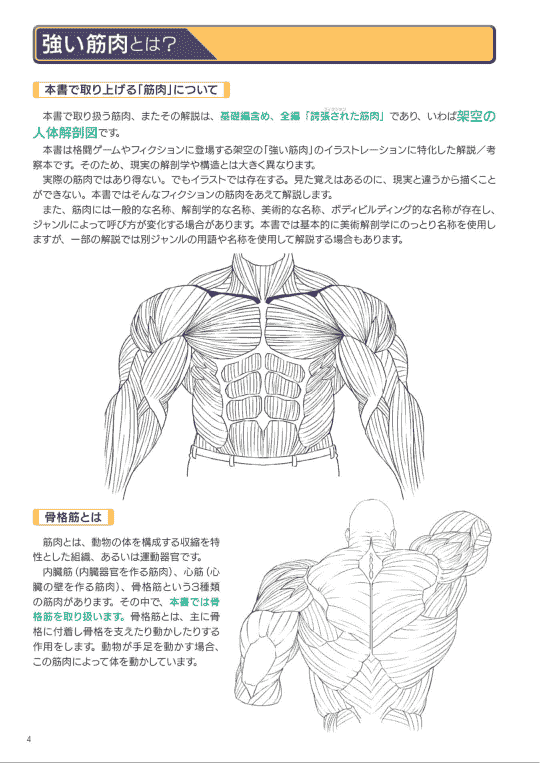 日文 强壮肌肉的画法[148P]