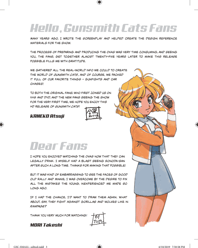Gunsmith Cats Anime OVA Blu-ray Production Archive[245P]