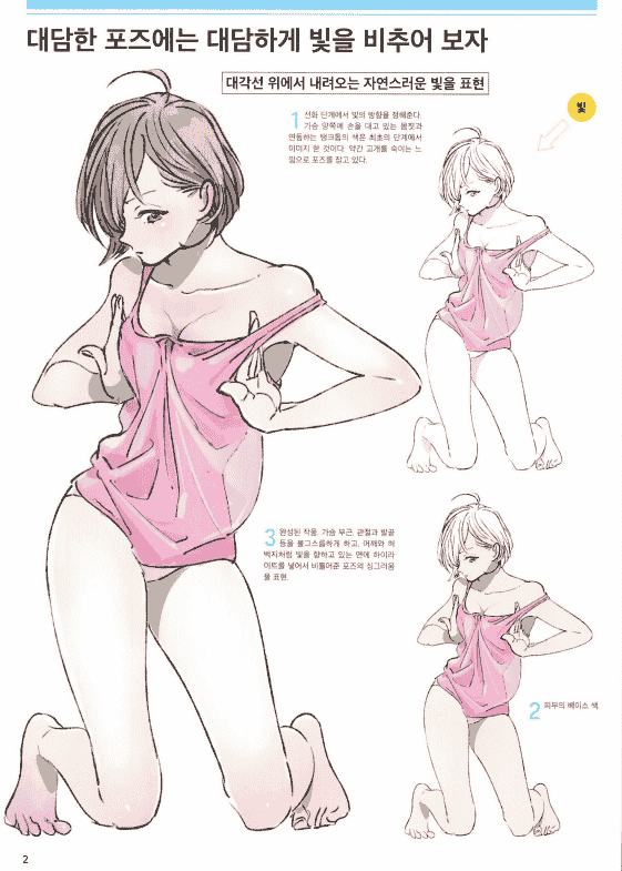 韩文 大胆姿势的画法[174P]