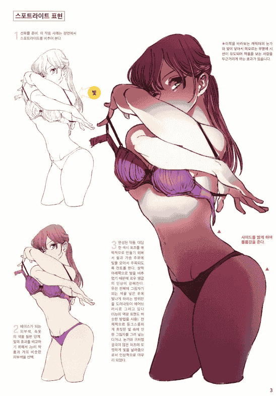 韩文 大胆姿势的画法[174P]