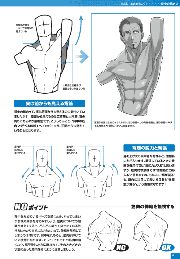 日文 令人着迷的男性肌肉的画法[114P]