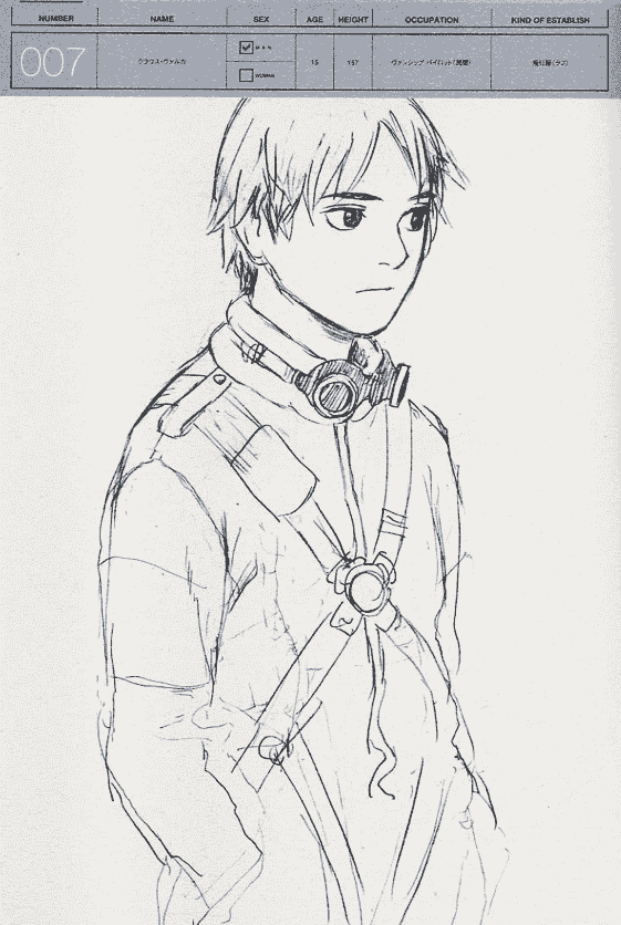 Pasta's Estab (村田蓮爾) SPHERES LAST EXILE 1st character filegraphy[67P]