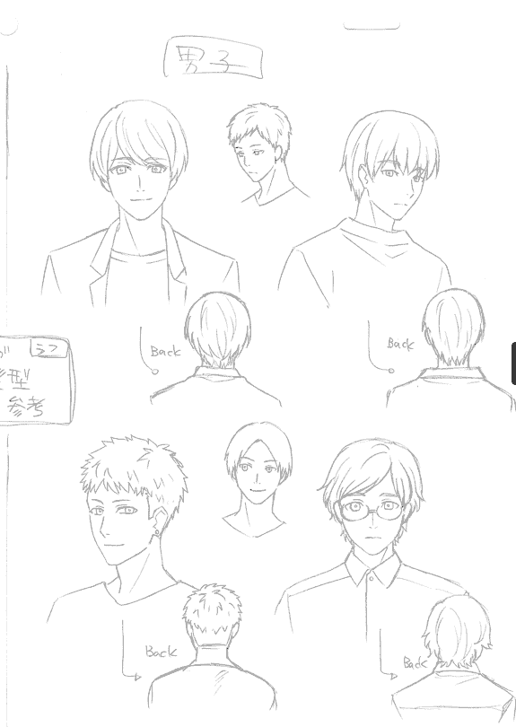 线稿集 A3(Act! Addict! Actors!) 动画资料设定线稿原画集[43P]