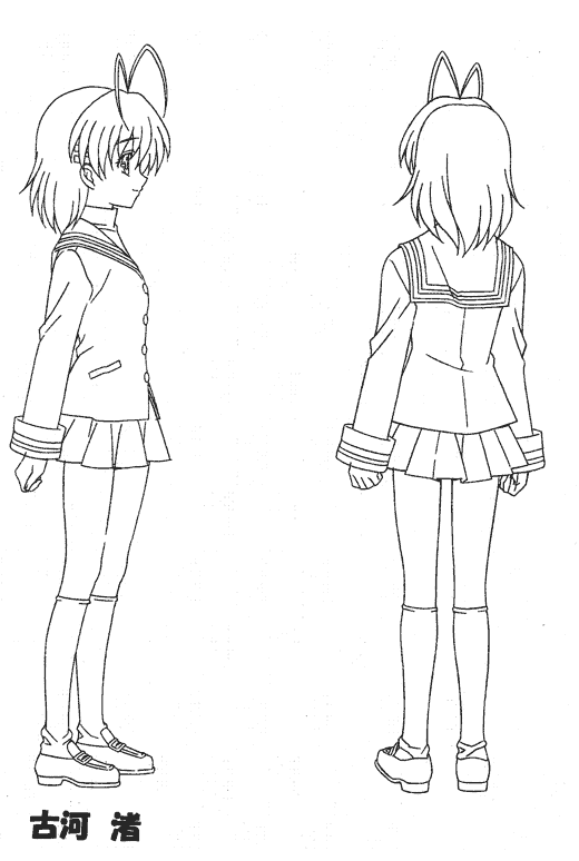 线稿集 CLANNAD 动画资料设定线稿集[35P]
