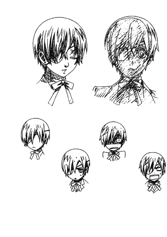 线稿集 黑执事 动画线稿原画集[167P]