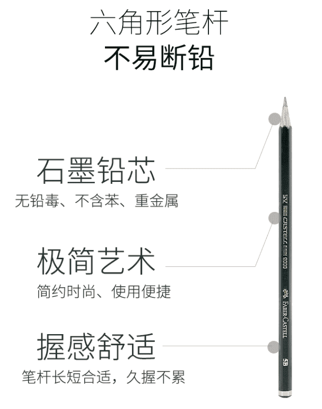 德国辉柏嘉9000素描铅笔