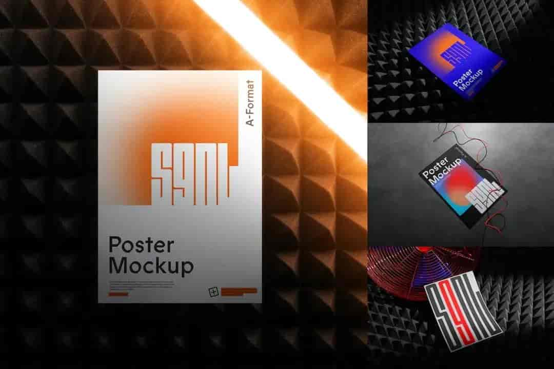 珍藏的高级感设计PSD样机海报