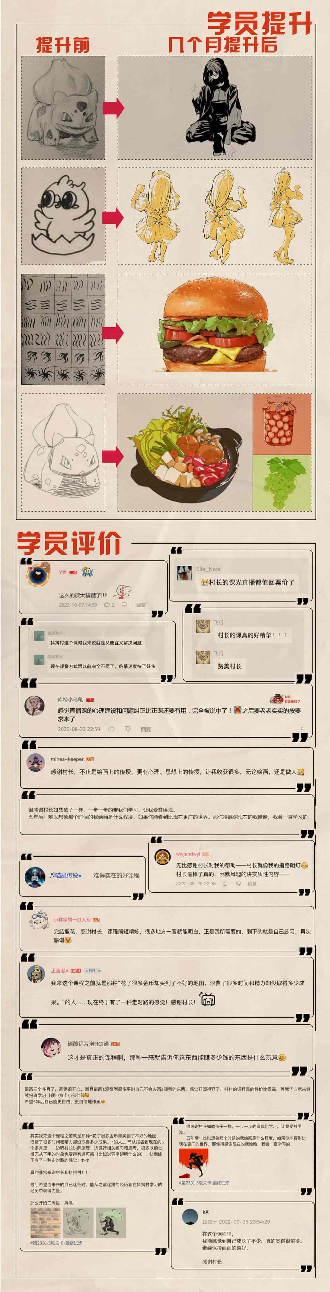 【抖抖村】负基础到不打稿自由速写绘画