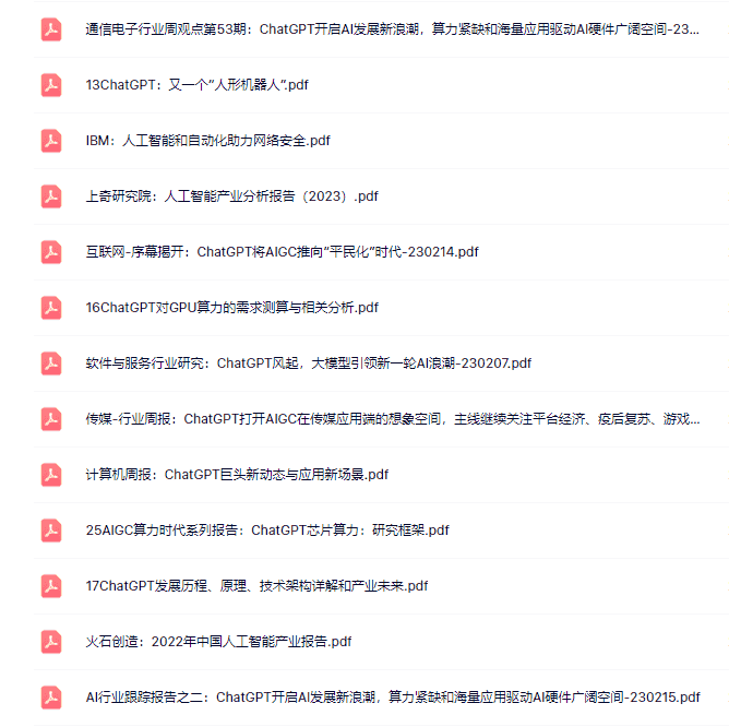 ChatGPT深度研究报告300份