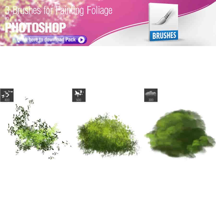 绿叶，草PS笔刷