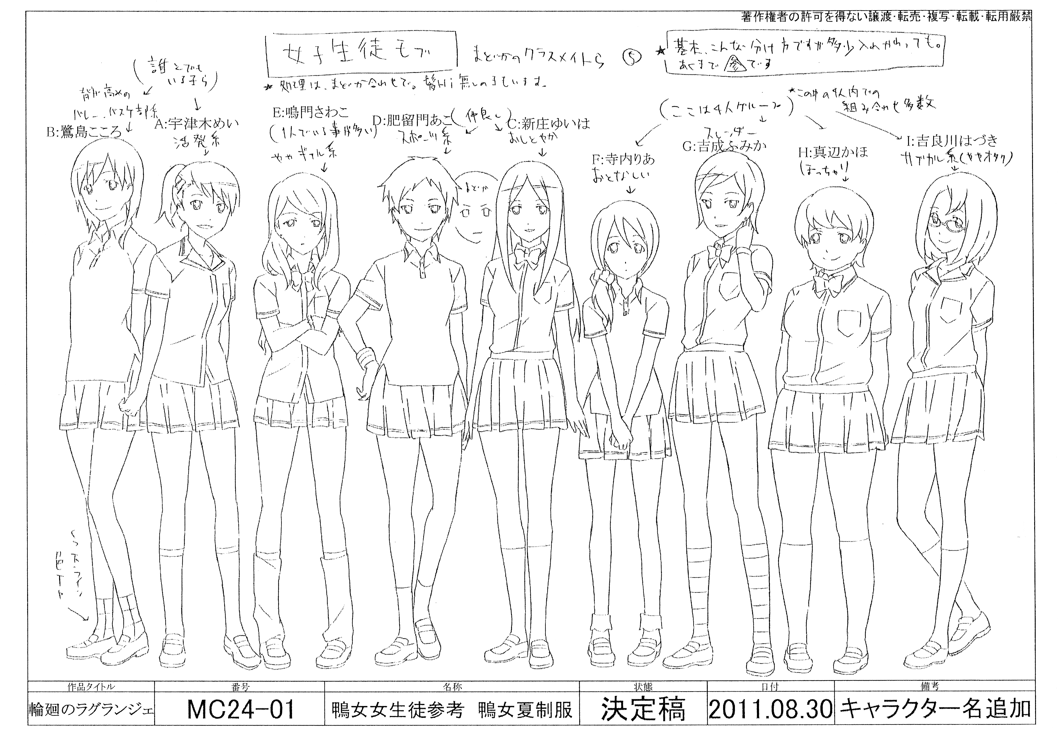 轮回的拉格朗日 动画资料设定线稿集