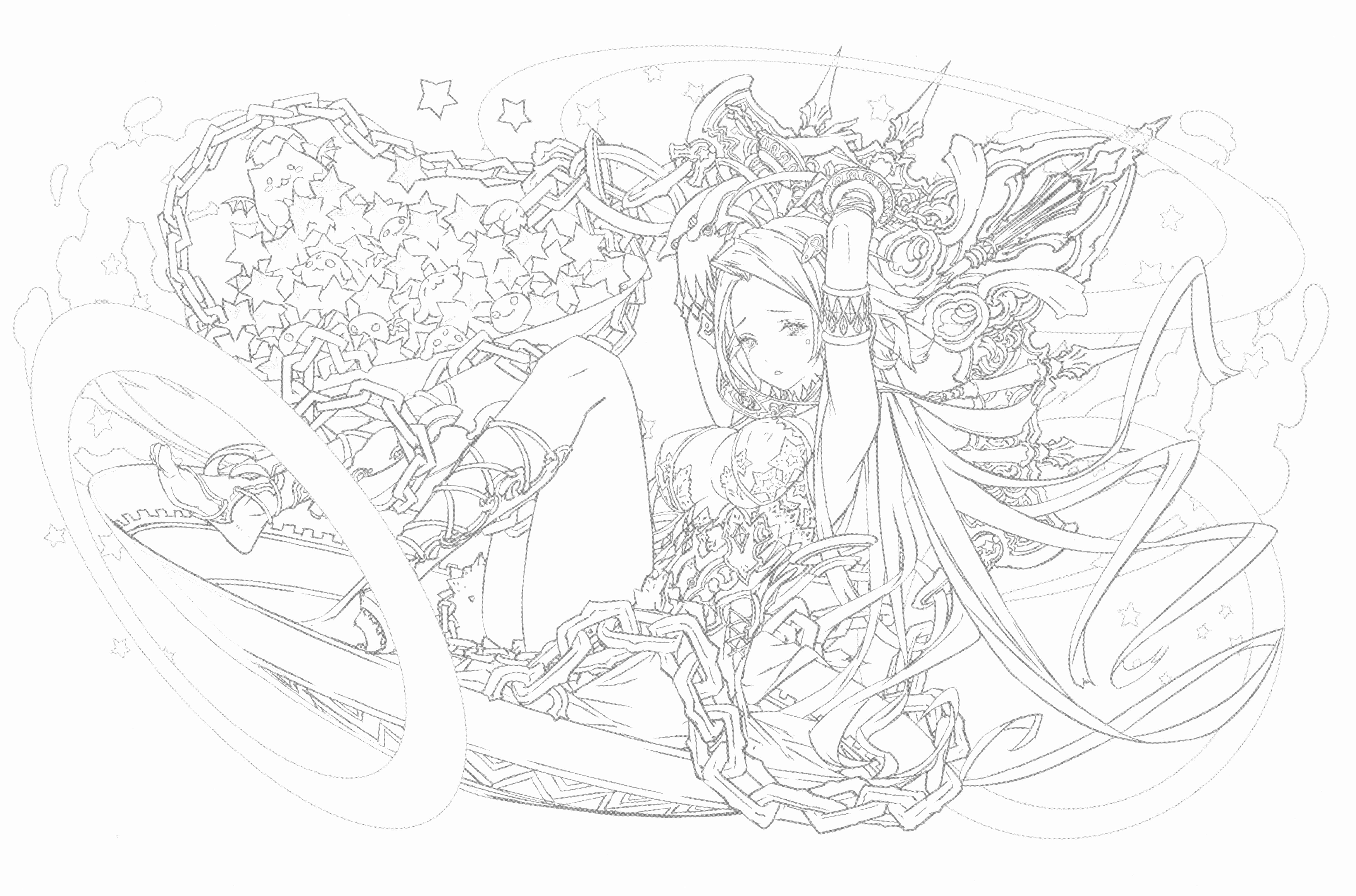塗る!! PUZZLE&DRAGONS 超精密塗り絵 神の章/龍の章
