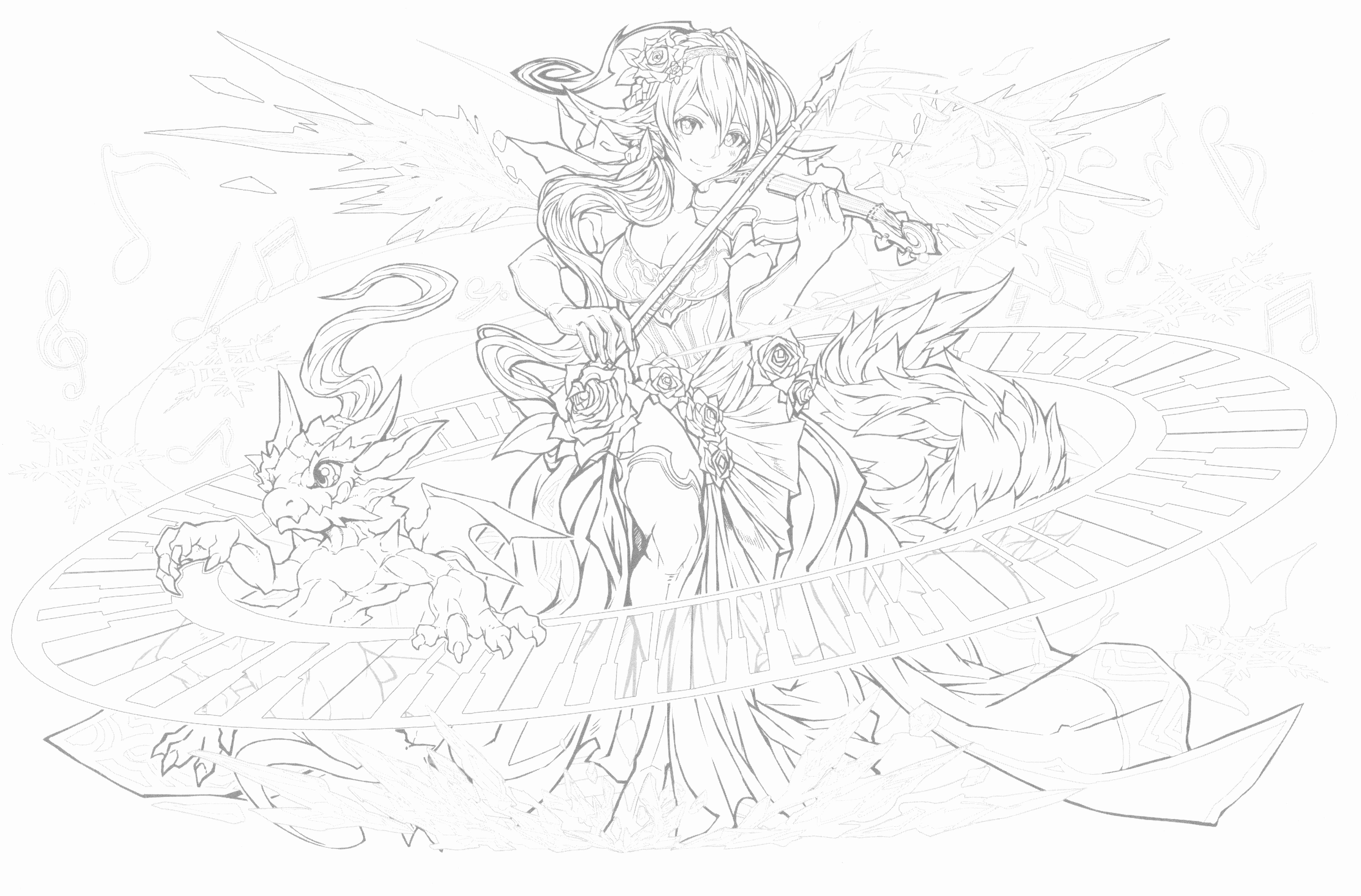 塗る!! PUZZLE&DRAGONS 超精密塗り絵 神の章/龍の章