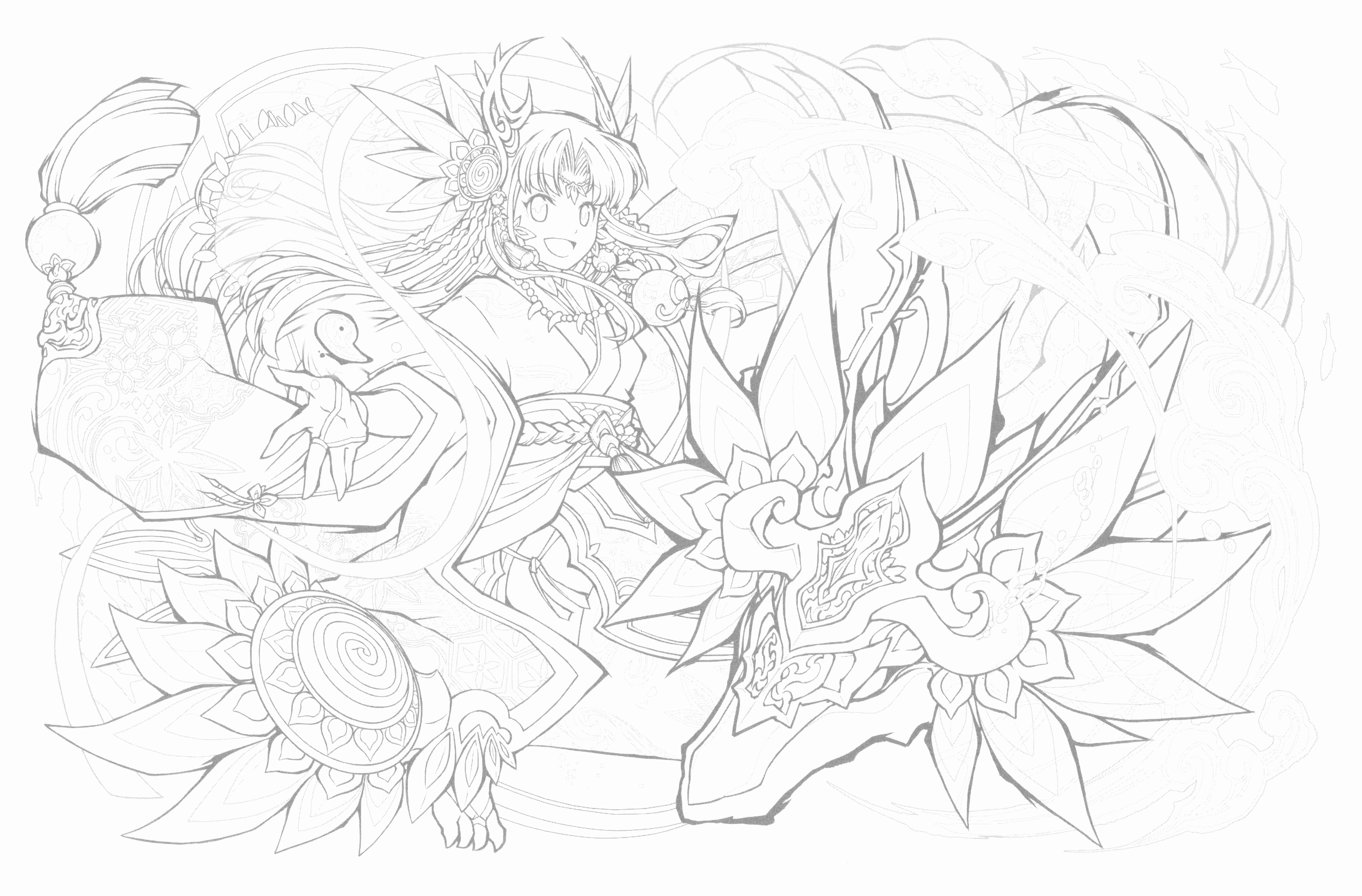 塗る!! PUZZLE&DRAGONS 超精密塗り絵 神の章/龍の章