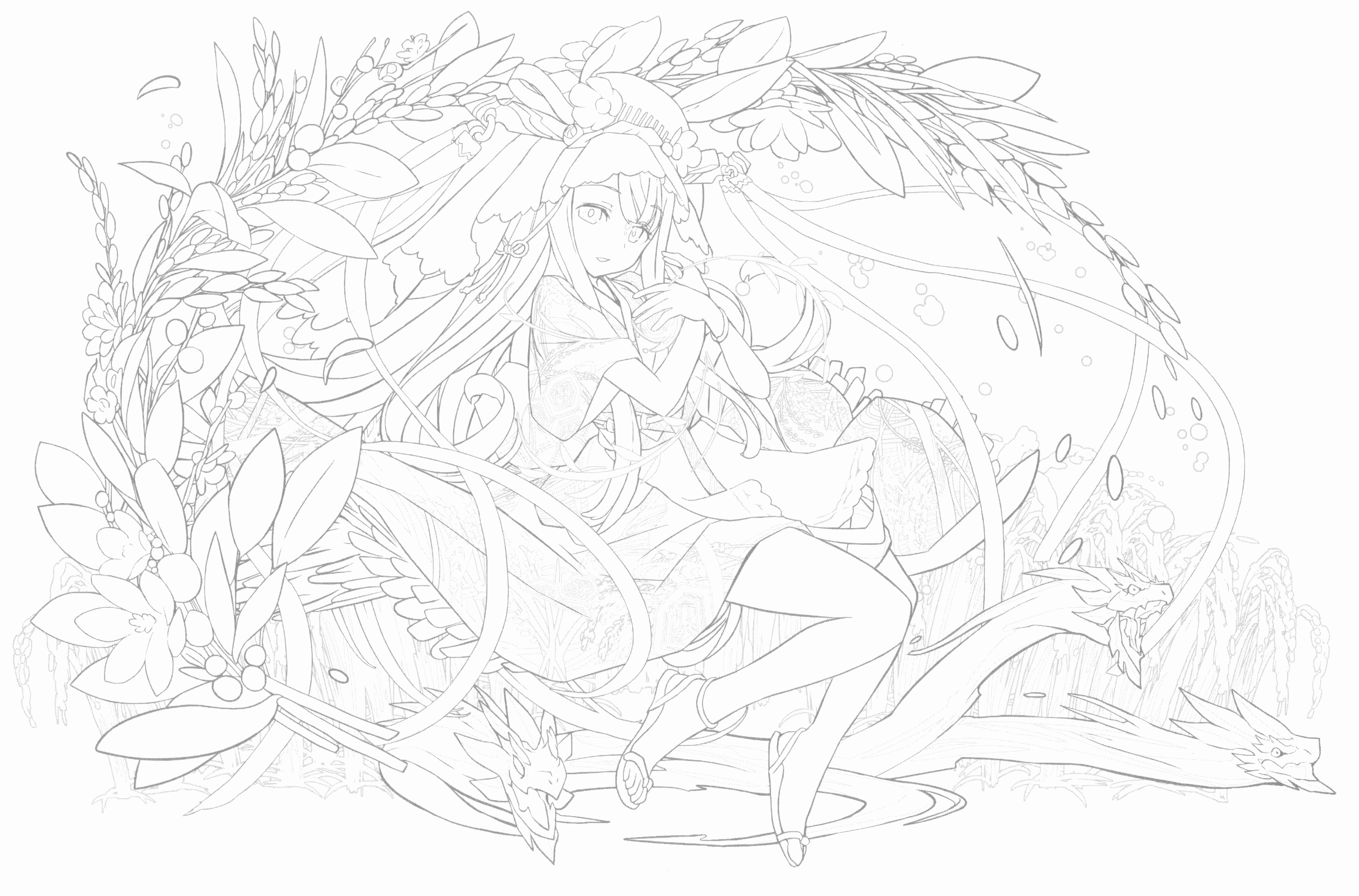 塗る!! PUZZLE&DRAGONS 超精密塗り絵 神の章/龍の章