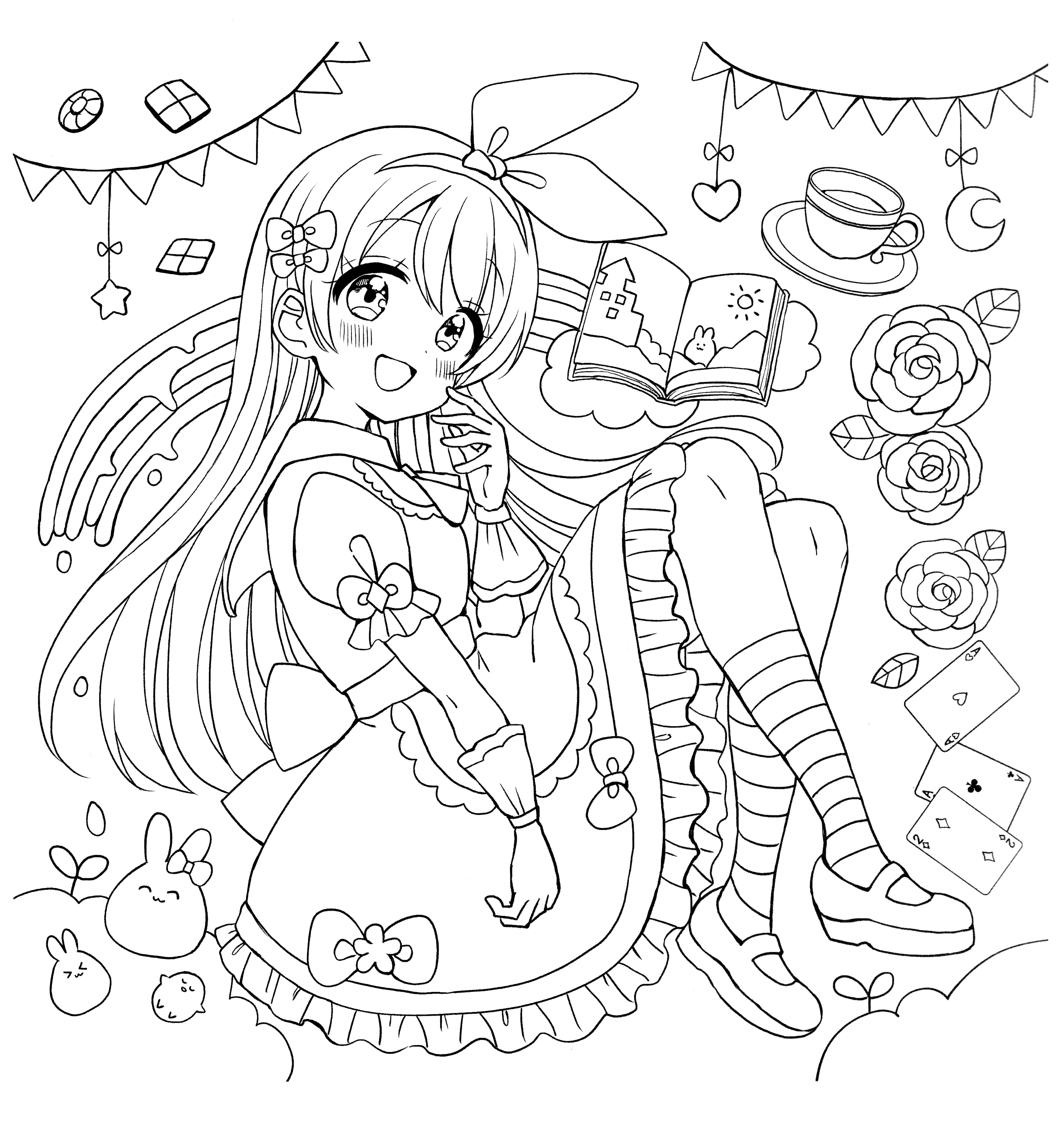 [佐倉おりこ]メルヘンかわいい水ぬりえ