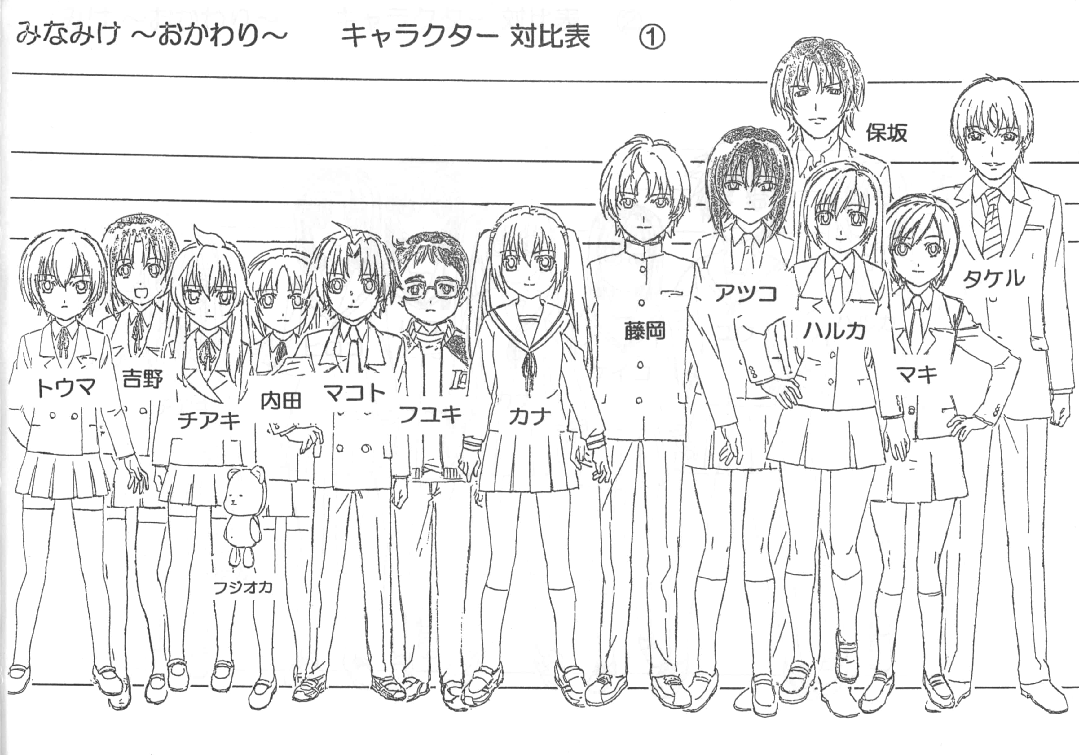 [会员][线稿集]みなみけ～おかわり～ 設定資料集[65P]