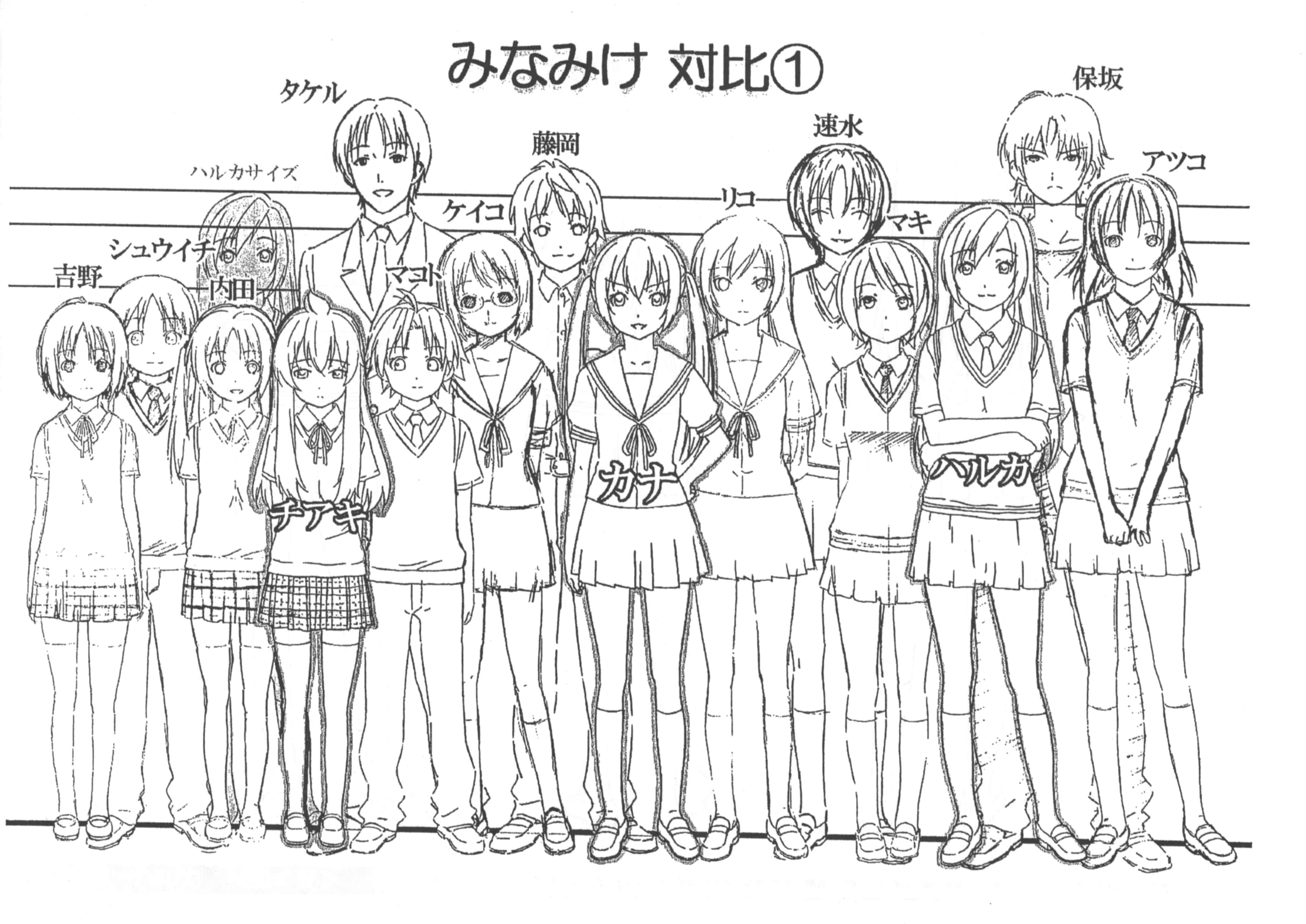[会员][线稿集]みなみけ 設定資料集[56P]