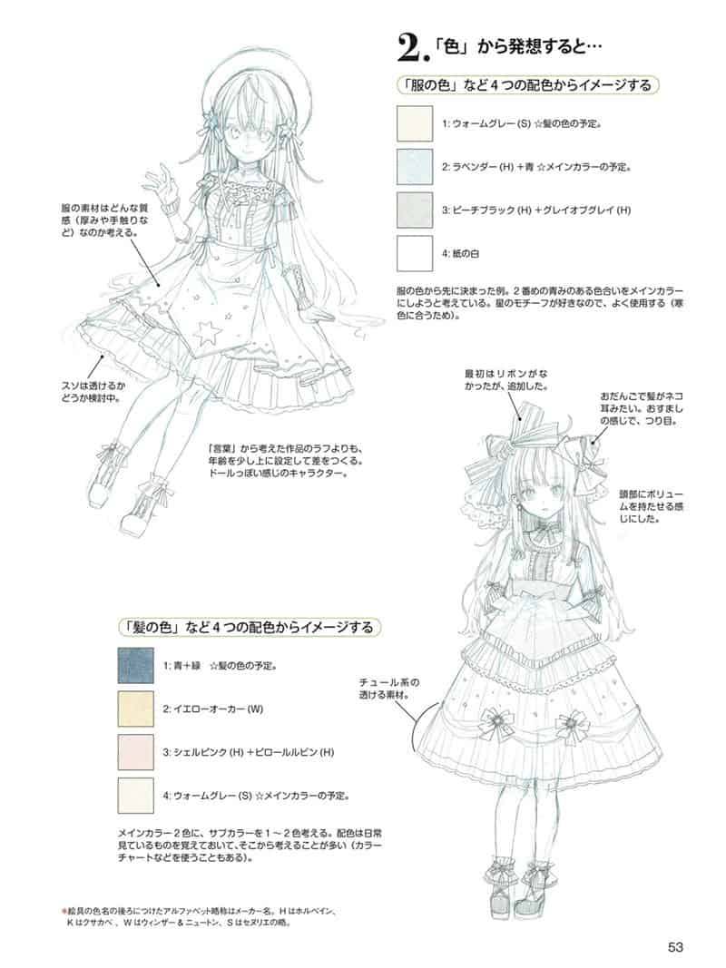 洛丽塔风格的描绘技法 水彩基本篇[158P]