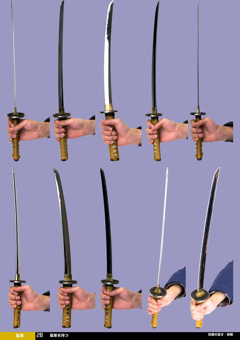 可供临摹的男性姿势集⑤ 武器写真素材集“刀”[81P]