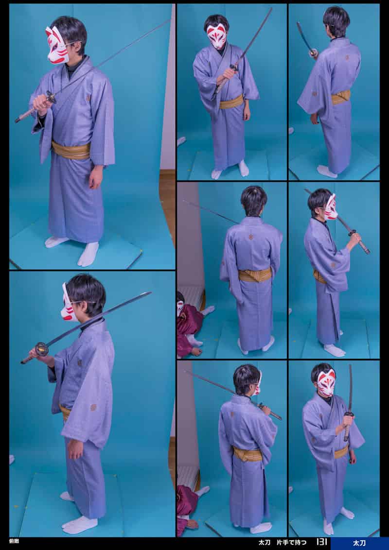 可供临摹的男性姿势集⑤ 武器写真素材集“刀”[81P]