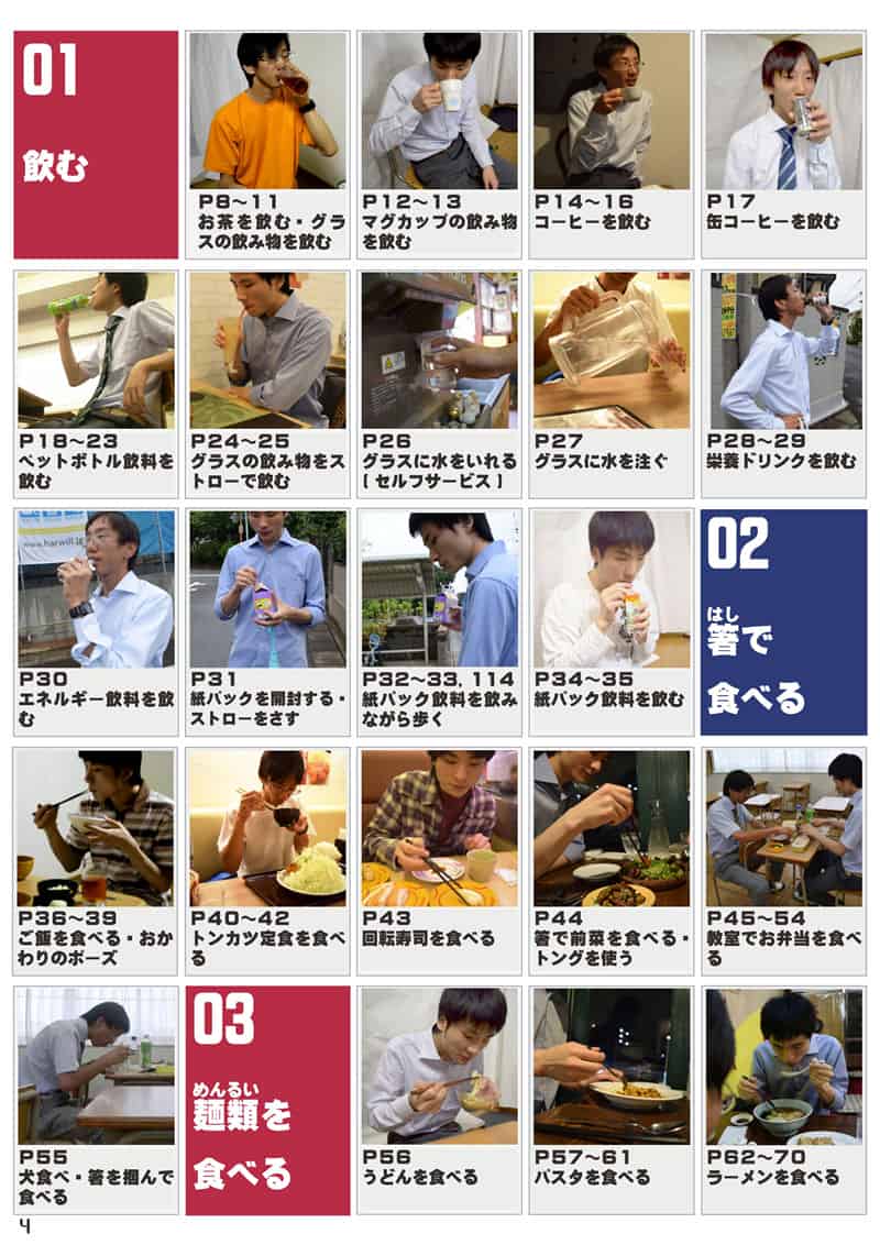 可供临摹的男性姿势集③ 各种吃东西的姿势[78P]