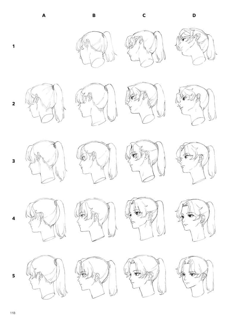 360度角色脸部绘画指南 人气插画师绘制的男女角色脸部参考图集 附带DVD特典[164P]
