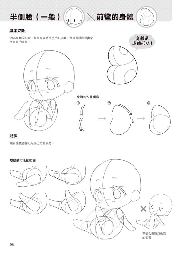 如何描绘不同头身比例的迷你角色：动作、姿势篇[177P]
