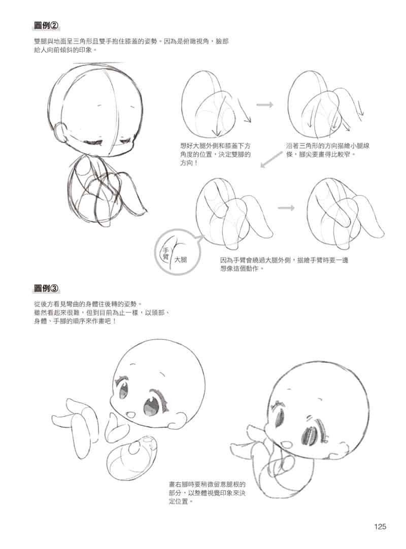 如何描绘不同头身比例的迷你角色：动作、姿势篇[177P]