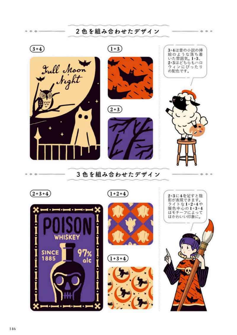 时尚可爱！轻松上手的插画配色创意书[183P]
