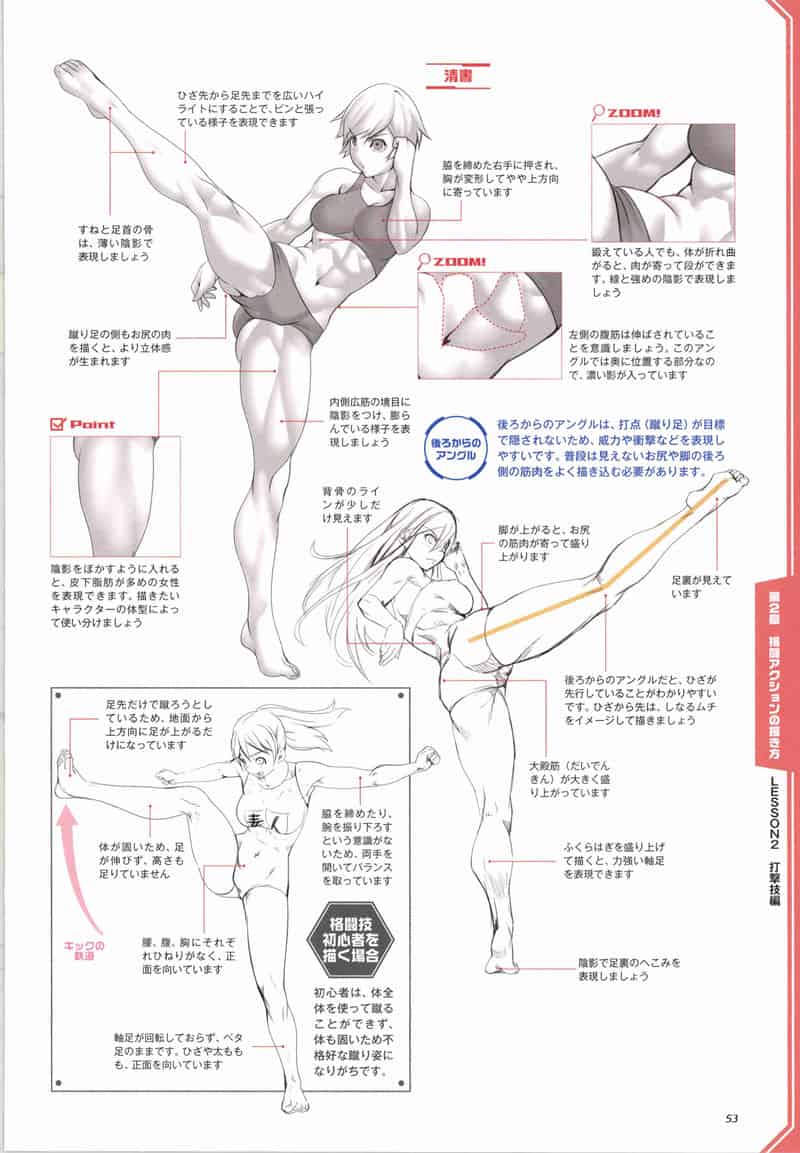 格斗与动作姿势绘画技巧集[150P]