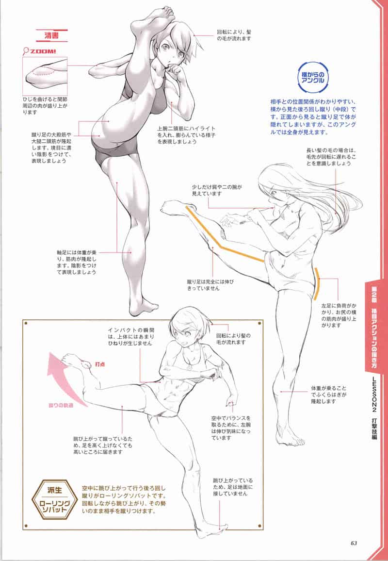格斗与动作姿势绘画技巧集[150P]