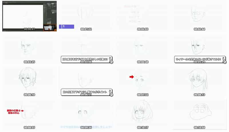 hide channel 顔と体の描き方講座 油管作画视频[59小时/325段]